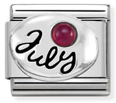 Nomination Composable Classic Link 330505/07 July Ruby in 925 Silver